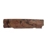 Bemalter Holzdeckel einer gotischen Truhe, Tirol, 14. Jhdt.