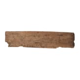 Bemalter Holzdeckel einer gotischen Truhe, Tirol, 14. Jhdt.