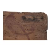 Bemalter Holzdeckel einer gotischen Truhe, Tirol, 14. Jhdt.