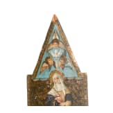 Kleines Tafelbild mit der Hl. Katharina von Siena, toskanisch, Mitte 15. Jhdt.