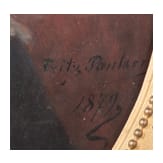 Fritz Paulsen, Portr&auml;t eines Knaben mit Spitzenkragen, deutsch, datiert 1879