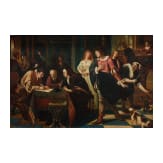 Ein Paar kleine Genrebilder in der Art des Jan Steen, fl&auml;misch, 19. Jhdt.