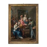 Alexander der Gro&szlig;e und Kampaspe im Atelier des Apelles, &Ouml;l/Leinwand, Frankreich, 18. Jhdt.