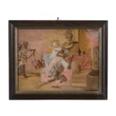 Hinterglasbild Delila (Dalila) und Samson, Augsburg, 18. Jhdt.