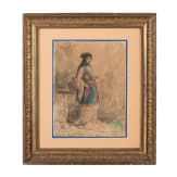 Eug&egrave;ne Romain van Maldeghem, "Femme druse" (Drusisches M&auml;dchen), Niederlande, datiert 1843
