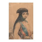 Eug&egrave;ne Romain van Maldeghem, "Femme druse" (Drusisches M&auml;dchen), Niederlande, datiert 1843
