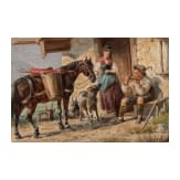 Franz Quaglio, Bayerische Idylle, s&uuml;ddeutsch, datiert 1900
