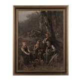 Albert M&uuml;ller-Lingke, "Rast im Walde", deutsch, 19./fr&uuml;hes 20. Jhdt.