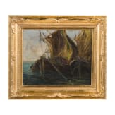 Otto Pippel - Im Fischerhafen, deutsch, 1. H&auml;lfte 20. Jhdt.