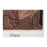 Nach Pablo Picasso, "Femme dans un Fauteuil et Guitariste", Linolschnitt, Frankreich, 2. H&auml;lfte 20. Jhdt.