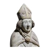 Steinfigur des Hl. Cornelius, Rheinland, 15./16. Jhdt.