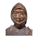 Seltene Skulptur eines sp&auml;tgotischen Ritters, Niederrhein, um 1500