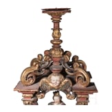 Bedeutende Prozessionsstange mit Hl. Katharina, s&uuml;ddeutsch, um 1680