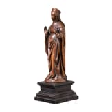 Heiligenfigur aus Buchsbaumholz, Frankreich, 17. Jhdt.