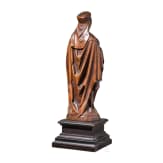 Heiligenfigur aus Buchsbaumholz, Frankreich, 17. Jhdt.