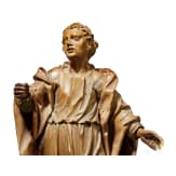 Geschnitzte Figur des Hl. Johannes, s&uuml;ddeutsch, 18. Jhdt.