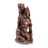 Geschnitzte Buchsbaum-Skulptur des Heiligen Georg, deutsch, 19. Jhdt.
