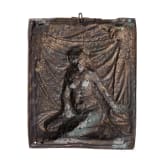Kleine Bronzetafel mit weiblichem Akt, fl&auml;misch, 1. H&auml;lfte 17. Jhdt.