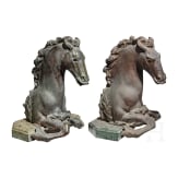 Ein Paar Hippocampi aus Bronze, Italien, 19. Jhdt.