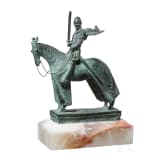 Nachbildung des Reiterstandbildes von Cangrande I. della Scala in Bronze, Italien, 19. Jhdt.