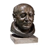 Bronzener Portraitkopf des Papstes Paul VI., M&uuml;nchen, 2. H&auml;lfte 20. Jhdt.