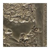 Ikone mit der feurigen Himmelfahrt des Propheten Elias mit Oklad und Ikone mit Gottesmutter von Kasan (Kasankaja), Russland, 19. Jhdt.
