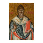 Vierfelderikone mit der Geburt und Taufe Christi, Griechenland, 19. Jhdt.