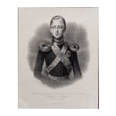 Zwei Portraits - Gro&szlig;f&uuml;rst Cesarewitsch Alexander Nikolaevitch, Thronfolger von Russland, sowie Gro&szlig;f&uuml;rstin Maria Nikolaevna, Pr&auml;sidentin der Kaiserlich-Russischen Kunstakademie