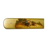 Zwei Lack-Papiermesser mit Sommer- und Wintertroika, Russland, Ende 19. Jhdt.