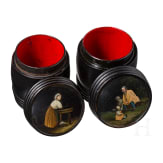 Zwei Lack-Streichholzdosen, Russland, Danilowo, Fabrik Aleksandr Lukutin, 1863 - 1876