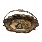 Seltener Lack-Servierteller, Russland, Danilowo, Fabrik Nikoaj Lukutin, 1876 - 1882