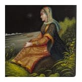 Lack-Spielkartendose, Russland, Moskau, Fabrik Nikolaj Lukutin, 1896 - 1902