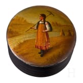 Lacktabatiere mit B&auml;uerin, Russland, Ostaschkowo, Werkstatt Osip F. Wischnjakow mit S&ouml;hnen, 1882 - 1885