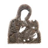 Ikone mit der Gottesmutter Iwerskaja mit Silberoklad und Silberfiligran, Russland, 19. Jhdt. (Ikone), Moskau, Grigorij Sbitnjew, 1891
