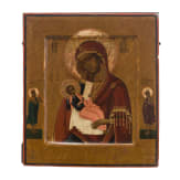 Kleine Ikone mit der Gottesmutter "Lindere meinen Kummer", Russland, 19. Jhdt.