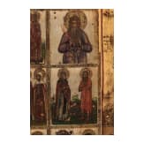 Gro&szlig;e Mehrfelderikone mit Christus als Hohepriester (K&ouml;nig der K&ouml;nige), Russland, Wetka, sp&auml;tes 19. Jhdt.