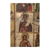 Gro&szlig;e Mehrfelderikone mit Christus als Hohepriester (K&ouml;nig der K&ouml;nige), Russland, Wetka, sp&auml;tes 19. Jhdt.