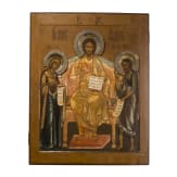 Monumentale Ikone mit der Deesis aus eine Ikonostase, Russland, 19. Jhdt.
