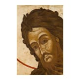 Gro&szlig;e Ikone mit dem Heiligen Johannes dem Vorl&auml;ufer, Russland, Anfang 19. Jhdt.