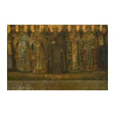 Ikone mit Synaxis von Heiligen, Berg Athos, um 1900