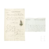 Carl Askan Verri della Bosia (1790 - 1878) - Orden der Ehrenlegion und Verleihungsurkunde, Erstes Kaiserreich