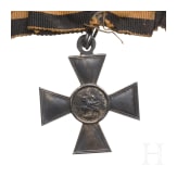Zweiteilige Ordensschnalle mit St.-Georgs-Kreuzen