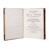 Christian Friedrich Schwan (1733 - 1815), "Abbildungen derjenigen Ritter-Orden welche eine eigene Ordenskleidung haben...", komplette zweib&auml;ndige Ausgabe, Mannheim, 1791