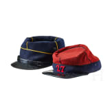 Two kepi caps for French enlisted Infantry and Infantry 27th Regiment