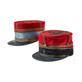 Two Kepi Caps for a French Cuirassier Officer and a French Officer of St. Cyr Cavalry School