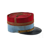 Two Kepi Caps for a French Cuirassier Officer and a French Officer of St. Cyr Cavalry School
