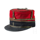 Two Kepi Caps for a French Cuirassier Officer and a French Officer of St. Cyr Cavalry School