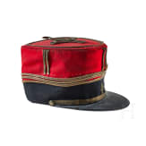 Two Kepi Caps for a French Cuirassier Officer and a French Officer of St. Cyr Cavalry School