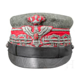 Feldgraues K&auml;ppi eines Generalmajors mit Hutschachtel, ab 1915