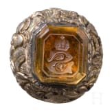 Kaiserin Elisabeth von &Ouml;sterreich - silbervergoldetes und mit Halbedelsteinen verziertes Petschaft, um 1860